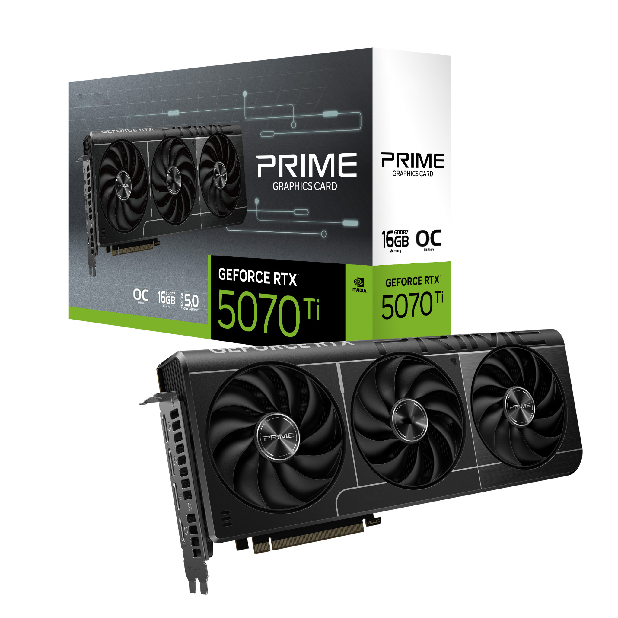 Triple Fan Gaming Graphics Card 16Gb - 2025 PRIME GeForce RTX 5070 Ti